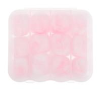 GRADENEVE 12pcs Pink Wax Cotton Noise Cancelling Comfortable Fit for Women and Adults, Soft Moldable for Showering and Leisure Activities, Effective Sound Blocking for Sleep and Relaxation
