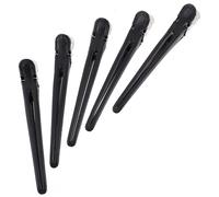 GRADENEVE 12pcs Professional Plastic Hair Sectioning Clips for Salon Use, Black Barber Hairdressing Clips with Iron Teeth, Sturdy and Rust-resistant Hair Fixing Accessories for Styling
