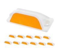 GRADENEVE 12pcs Rectangular Traffic Reflectors High-intensity Reflective Road Markers for Pavement Safety Signs Weather-resistant Crossing and Roadside Reflectors for Highways Tunnels