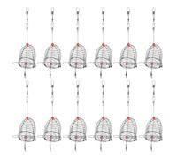 GRADENEVE 12pcs Stainless Steel Fishing Lure Basket Bait Cage Feeder for Anglers in Lake River Saltwater Freshwater