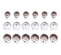 GRADENEVE 18pcs Miniature Hedgehog Resin Figurines for Mini Garden and Potted Plants, Brown Micro Landscape Ornaments that Add Vivid Style and Dress up Moss with Lovely Decorative Animal