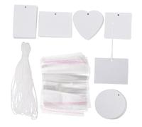 GRADENEVE 1Set Car Sublimation Air Freshener Felt Blanks for DIY Heat Transfer Essential Oils Portable Scented for Cars Garages and More Includes and String