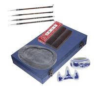 GRADENEVE 1set Professional Chinese Calligraphy Brush Ink Stone Ink Stick and Writing Brush for Students for Calligraphy Practice and Painting Brocade Box Kit