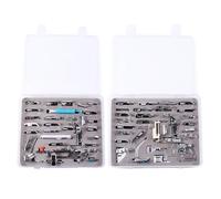 GRADENEVE 1set Sewing Machine Presser Feet Set with Storage Box Premium Alloy Metal for Low Shank Machines Lock Compatible Easy Install for Home Use Projects