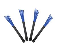 GRADENEVE 2 Pairs Blue Nylon Drum Brushes for Snare and Jazz Drums Lightweight and Balanced Design for Practice Sessions and Live Performances