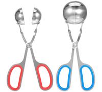 GRADENEVE 2 Pcs Stainless Steel Meatball Maker Non-Stick Surface and Resistant to Deformation, Sturdy Meat Baller Scoop for Kitchen Use and Easy Meatball Shaping