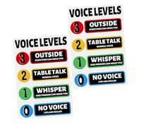 GRADENEVE 2 Sets Voice Level Chart Classroom Noise Monitor Stickers Bright Color Wall Poster for Elementary School Classroom Rules and Noise Management