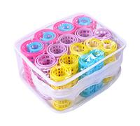 GRADENEVE 20 Pcs Multicolor Plastic Hair Rollers with Teeth No Heat Curlers for Easy Hair Styling at Home Lightweight Hairdressing Tools for Charming Looks Random Color