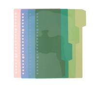 GRADENEVE 20 Sets A5 20-Hole Colorful Insertable Binder Dividers with 4-Color Page Index Tabs, 80pcs Classified Paper Tabs for Office and School Organization