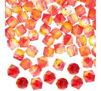 GRADENEVE 200 Pcs Irregular Acrylic Cube Beads DIY Beads for Crafts Making Delicate Multi Brightly Colored Easy to Use Jewelry Making Accessories