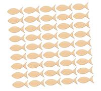 GRADENEVE 200pcs Unfinished Wood Fish Cutouts Smooth Blank Fish Slices for Crafts Home Decor and Ocean-Themed Parties Wooden Decorations for Festivals and Weddings