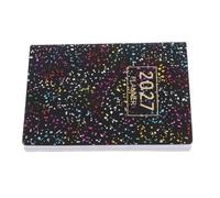 GRADENEVE 2027 A7 Pocket Daily Planner with Pu Leather Cover, Segmented Pages and Month Indexes, Compact Year Planner Book for Students and On-the-go Organisation