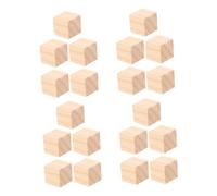 GRADENEVE 20pcs Natural Wooden Cube Unfinished Square Blocks for DIY Crafts Montessori Math Manipulatives Educational Stacking and Painting Wood Cubes