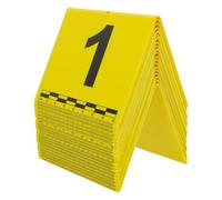 GRADENEVE 20pcs Numbered Evidence Markers with Scale, Portable Lightweight Yellow Plastic Forensic Scene Markers for Crime Investigation and Scene Identification