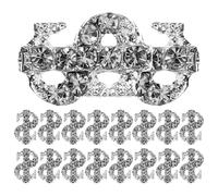 GRADENEVE 20pcs Silver Sign Nail Charms for Nail Art 3d Rhinestone Manicure Decorations for DIY
