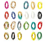 GRADENEVE 22pcs Handmade Beaded Waist Chain Decor for Women Multi-layer Waist Belt with Charming Beads Party Outfit Decoration Pendant