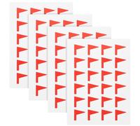 GRADENEVE 288pcs Red Adhesive Classification Stickers Residue-Free Application, Self-Adhesive Paper Labels for Organisational System and School Use