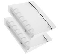 GRADENEVE 2Pcs A5 6-Ring PP Frosted Semi- Binder with Strap, Adjustable Notebook Cover Organizer for Office, School, and Personal Use, Includes A7 6-Ring Frosted Binder Shell