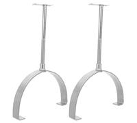 GRADENEVE 2pcs Adjustable Lightning Conductor Roof Bracket Iron Rod Holder for Clay Tile Roofs, Lightning Protection Accessories Standoff Mount for Rooftop Air Terminals Down Conductors