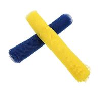 GRADENEVE 2Pcs African Exfoliating Shower Net Body Scrubber Mesh Washcloth for Bathing, Skin Cleansing and Exfoliating, Suitable for Adults, Includes Yellow and Blue Sponges