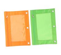 GRADENEVE 2pcs Binder Pouches Capacity Zipper File Storage Bags for Organizing Office Supplies Documents Tickets and More Fluorescent