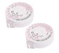 GRADENEVE 2pcs Bmi Calculator Tape Body Waist Measuring Tape White round Plastic Measures Tools with Scales Design 2.95x2.95x0.90in Accurate Measurement for Clinic Hospital Use