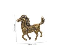GRADENEVE 2pcs Brass Zodiac Horse Statue Hand Polished Retro Chinese Feng Shui Figurines for Home Decor Desk Bookshelf Symbol of Success and Prosperity
