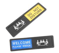 GRADENEVE 2pcs Do Not Disturb Sign for Office Doors Acrylic Sliding Privacy Door Signs with Please Knock Reminder Suitable for Conference Rooms Home Meeting Rooms and Easy to Use