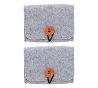 GRADENEVE 2pcs Essential Oil Storage Bag with Felt Material and Shockproof Design, Lightweight Travel Storage Pouch for Six Bottles, Compact and Portable Oil Bag for Travel Use