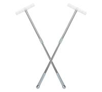 GRADENEVE 2pcs Handheld Sign Holder Lightweight Stainless Steel Telescopic Poles with Plastic Handles for Parades and Sports Meetings Easy Operation and Portable