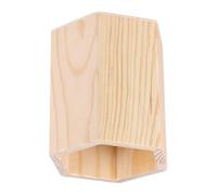 GRADENEVE 2pcs Hexagon Solid Pine Wood Pencil Tube Pot and Pen Container, Unfinished Wooden Organizer Cup for Desk, DIY Painting Storage Bucket for Office and Home Use