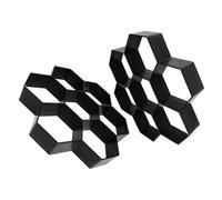 GRADENEVE 2pcs Hexagonal Garden Paving Moulds Plastic Concrete Stepping Stone Mold Cement Molding Tool for DIY Path Maker Lawn Patio Walkway Outdoor Landscaping