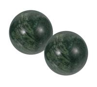GRADENEVE 2Pcs Jade Adult Massage Balls Hand Exercise Therapy Stress Relief Fitness Balls for Muscle Relaxation and Finger Massage Reusable Handballs for Physiotherapy and Home Decoration