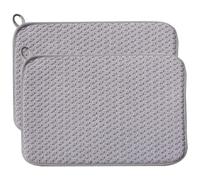 GRADENEVE 2pcs Microfiber Dish Drying Mat Heat Insulation and Quick Absorbent Function, Easy to Use Multi-Function Kitchen Drying Pad for Tableware on Countertop