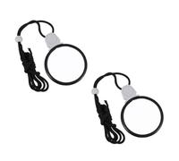 GRADENEVE 2Pcs Necklace Magnifier with Glass Lens Hanging Chest Magnifying Pendant for Reading Sewing Jewelry Observation Comfortable Design for Seniors Adults