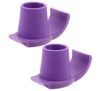 GRADENEVE 2pcs Nonstick Walker Ski Glides for Crutch and Walker Legs, Heavy Duty Nylon and TPR Material, Universal Use Accessories for Seniors on Ice and Snow