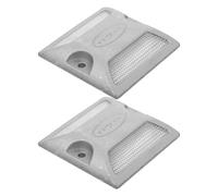 GRADENEVE 2pcs Reflective Road Markers Metal Raised Design Versatile Application for Driveway Parking Lots Safety