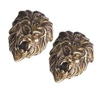 GRADENEVE 2pcs Retro Buttons Vintage Buttons Conchos Antique Buttons for Crafts Suspender Buttons for Pants Denim Snaps for Clothing Pants Button Animal Sewing Buttons Blazer Botones Brass
