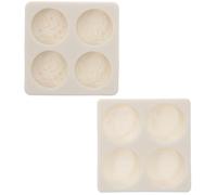 GRADENEVE 2pcs Silicone Chocolate Fudge Mold for Eid Festival DIY Cooking Mold Heat Resistant and Easy to Clean Round Shape Creative Candy Making Supplies for Professional Cake Shop Baking