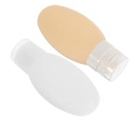 GRADENEVE 2pcs Silicone Travel Bottles 100ml Reusable Portable Squeezable Lotion Dispensers Suction Cups for Gym Bag and Trip Toiletries