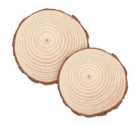 GRADENEVE 2pcs Wood Garden Outdoor Decorative Stepping Stones for Walkway Pathway Natural Wood Log for Garden Decor Rustic Patio Path Accent