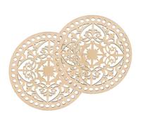 GRADENEVE 2pcs Wooden Basket Bottom Base for DIY Crochet Knitting Bags Round Shaping Base with Smooth Craft Wood for Weaving Basket Creation and Home Decor
