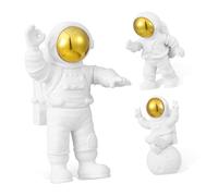 GRADENEVE 3 Pcs Astronaut Figurine Statues Space Themed Ornaments for Bedroom Decor Unique Spacemen Sculptures Creative Desktop Accessories for Space Lovers