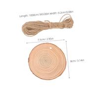 GRADENEVE 30 Pcs Unfinished Pine Wood Slices with Pre-drilled Smooth Sanded Wood Rounds for Crafts DIY Painting Wedding Centerpieces Rustic Decor with Jute and Cotton Twine Strings