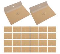 GRADENEVE 30pcs Kraft Paper Filing Envelopes with String Closure, Khaki Document Wallets 6.7x4.5 Inch for Home and Workspaces, Professional Appearance and Excellent Protection for Paperwork