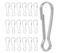 GRADENEVE 30pcs Stainless Steel Spring Clips Key Ring Findings for Lanyard Badge Holder with Sturdy Snap Hook Suitable for DIY Crafts and Keychains