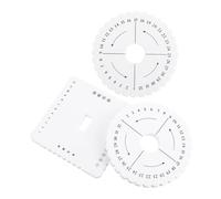 GRADENEVE 3Pcs Braiding Tool Set with 1 Square and 2 Round Weaving Discs for DIY Bracelet Making, Beading Cord Disc and Rope Weaving Tool Kit for Handmade Crafts and Macrame Projects