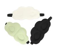 GRADENEVE 3Pcs Breathable Travel Sleep Eye Mask Lightweight Soft Cloth Block Out Light for Home Camping Yoga Napping Present for Family Friends