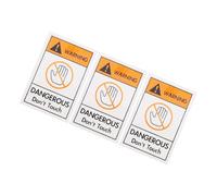 GRADENEVE 3pcs Do Not Touch Safety Warning Stickers High Viscosity Security Signs for Factories Warehouses Equipment Prevent Accidents Visible Safety Labels