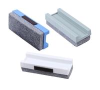 GRADENEVE 3pcs Felt Chalkboard Eraser with Groove for Blackboards and Whiteboards Versatile Chalk and Dry Erase Marker Cleaner for School Classroom and Office Use Multisurface Compatible